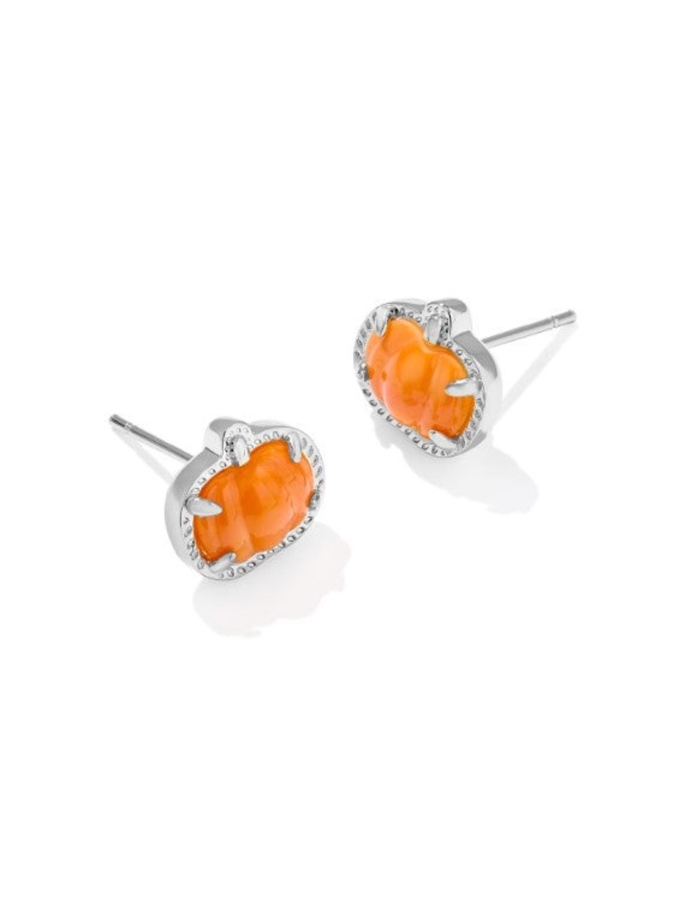 Kendra Scott pumpkin Stud Earrings in Silver